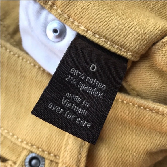 The Limited 678 Skinny Denim in Mustard Sz 0 - Picture 8 of 8
